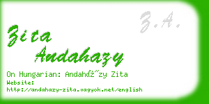 zita andahazy business card